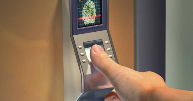 A biometric type of keyless door entry.