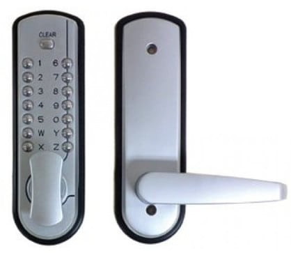 Front and back view of Carbine CDL7 door lock