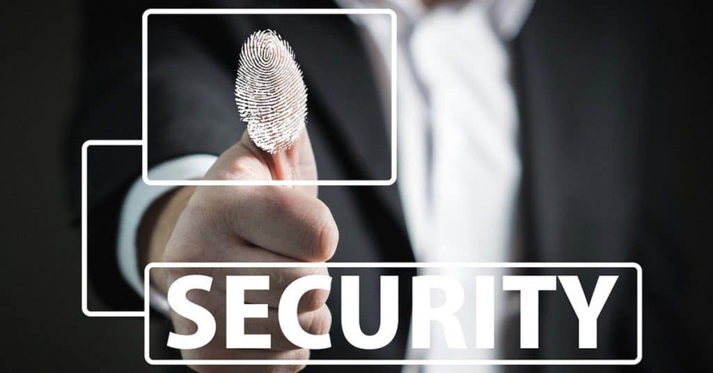 Fingerprint of a Man for Security