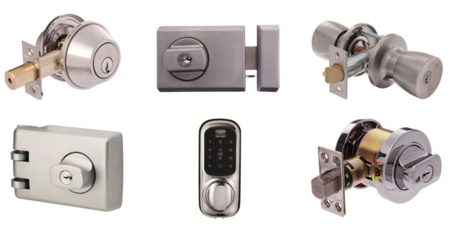 Various types of front door locks