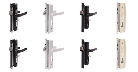 Various types of security screen door locks