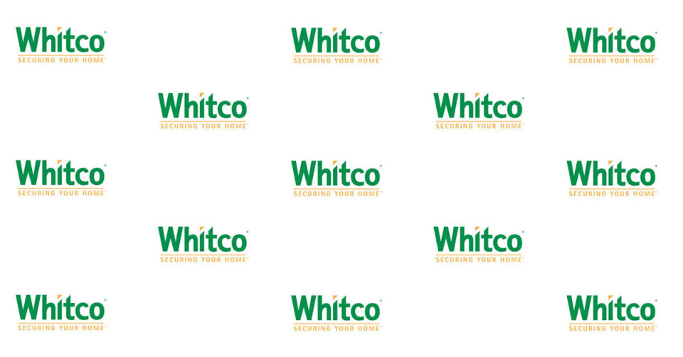 Whitco logo that says "Securing Your Home", repeated numerous times